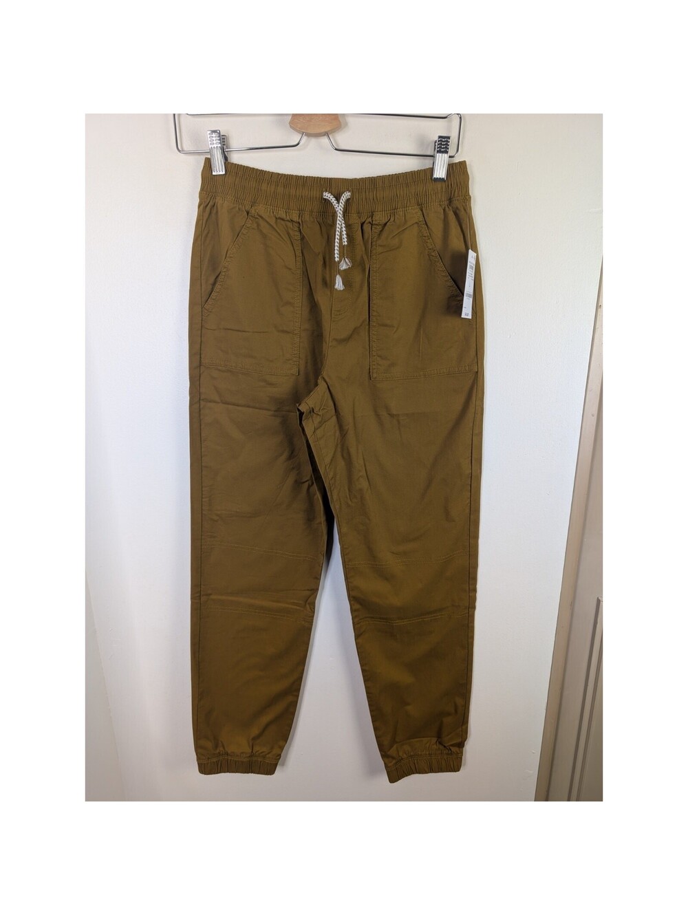 Epic Threads Boys Size Large L Elastic Dark Khaki Pants Gathered Ankle